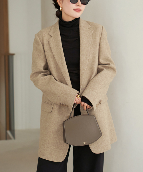 plage(プラージュ)の「《一部カラー/一部店舗・WEB限定追加》Big Tailored ジャケット(その他アウター・レディース・ブラック系その他/タン/ベージュ・38/36)」の9枚目の写真