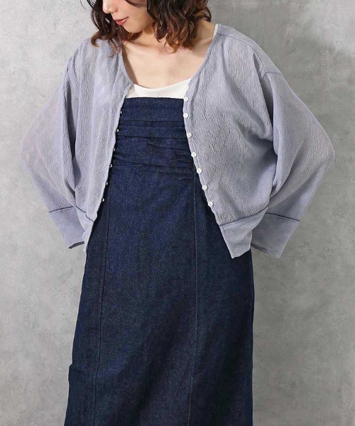 Bleu Bleuet(ブルーブルーエ)の「【ZOZO限定】2WAYカーディガン(カーディガン/ボレロ・レディース・ライトグレー/ピンク/アイボリー/ブラック・FREE)」の18枚目の写真