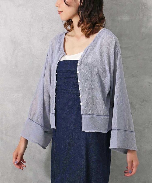Bleu Bleuet(ブルーブルーエ)の「【ZOZO限定】2WAYカーディガン(カーディガン/ボレロ・レディース・ライトグレー/ピンク/アイボリー/ブラック・FREE)」の19枚目の写真