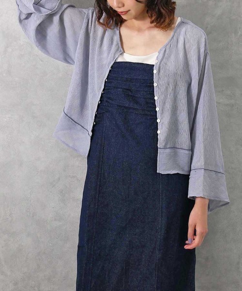 Bleu Bleuet(ブルーブルーエ)の「【ZOZO限定】2WAYカーディガン(カーディガン/ボレロ・レディース・ライトグレー/ピンク/アイボリー/ブラック・FREE)」の20枚目の写真