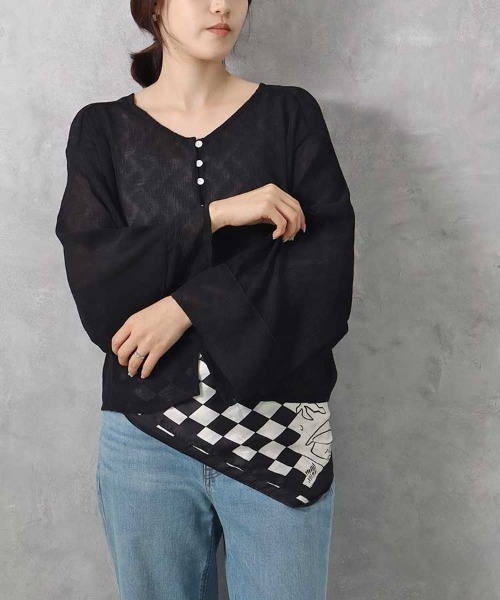 Bleu Bleuet(ブルーブルーエ)の「【ZOZO限定】2WAYカーディガン(カーディガン/ボレロ・レディース・ライトグレー/ピンク/アイボリー/ブラック・FREE)」の5枚目の写真