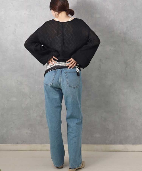Bleu Bleuet(ブルーブルーエ)の「【ZOZO限定】2WAYカーディガン(カーディガン/ボレロ・レディース・ライトグレー/ピンク/アイボリー/ブラック・FREE)」の8枚目の写真
