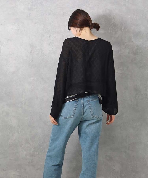 Bleu Bleuet(ブルーブルーエ)の「【ZOZO限定】2WAYカーディガン(カーディガン/ボレロ・レディース・ライトグレー/ピンク/アイボリー/ブラック・FREE)」の12枚目の写真