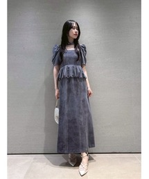 LILY BROWNリボンオフショルビジュードレス LILY BROWNリボンオフショルビジュードレス