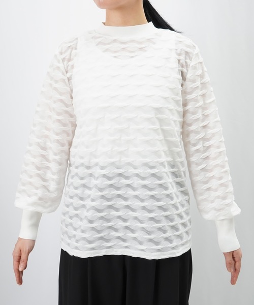 LUCA/LADY LUCK LUCA(ルカ/レディラックルカ)の「LC/LLL プクプクレーシークルーネックカットソー(Tシャツ/カットソー・レディース・オフホワイト/ブラック・FREE)」の14枚目の写真