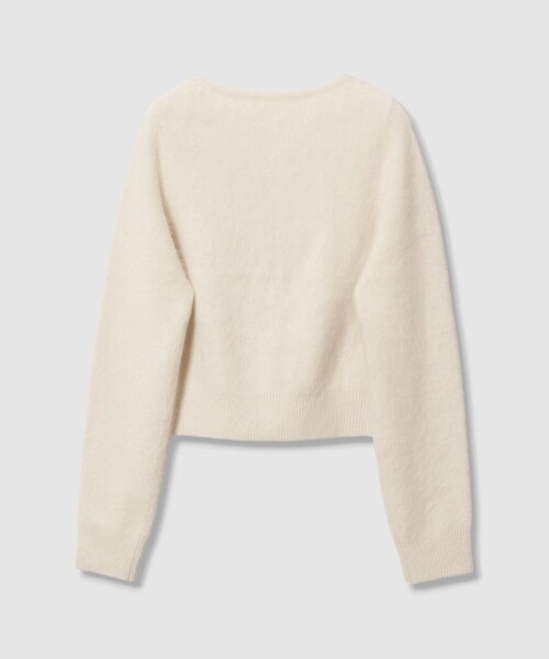 セール】カシミヤブレンドファー加工カーディガン（カーディガン