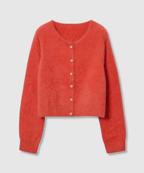 セール】カシミヤブレンドファー加工カーディガン（カーディガン