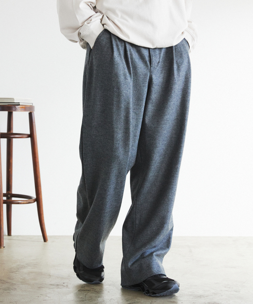 EDIFICE（エディフィス）の「"CONFFECT EDIFICE" ハード ミルド イージーパンツ（スラックス・メンズ・ブラック/チャコールグレー・LARGE/MEDIUM）」の2枚目の写真