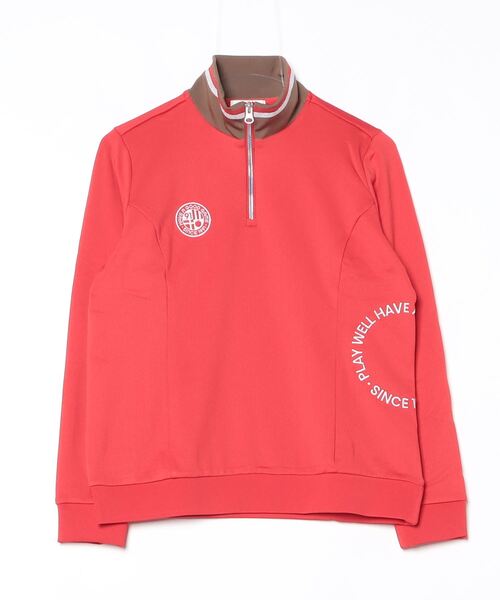 ALPEN / SPORTS DEPO SELECT（アルペンスポーツデポセレクト）の「コルウィン  裏起毛ジップシャツ（シャツ/ブラウス・レディース・ホワイト/レッド・M/L/2XL/XL）」の2枚目の写真