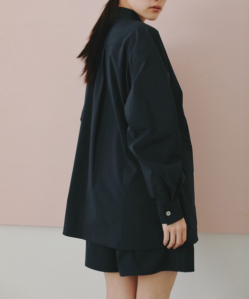 EFOLE（エフォル）の「Power shoulder over jacket/パワーショルダーオーバージャケット（テーラードジャケット・レディース・グレー/ブラック/ベージュ・FREE）」の8枚目の写真