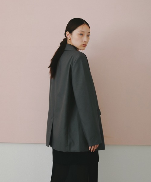 EFOLE（エフォル）の「Power shoulder over jacket/パワーショルダーオーバージャケット（テーラードジャケット・レディース・グレー/ブラック/ベージュ・FREE）」の10枚目の写真
