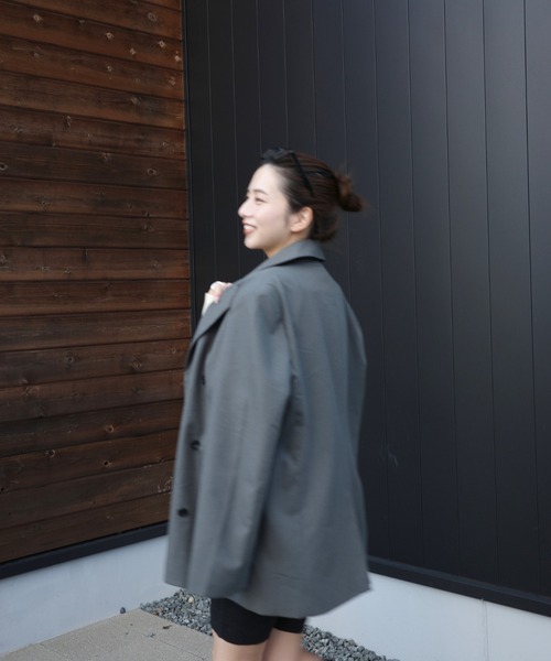 EFOLE（エフォル）の「Power shoulder over jacket/パワーショルダーオーバージャケット（テーラードジャケット・レディース・グレー/ブラック/ベージュ・FREE）」の16枚目の写真