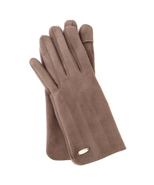 NATURAL BEAUTY BASIC（ナチュラルビューティーベーシック）の「◇フェイクスェードグローブ（手袋・レディース・ダークブラウン/チャコールグレー/グレイッシュベージュ・FREE）」の7枚目の写真