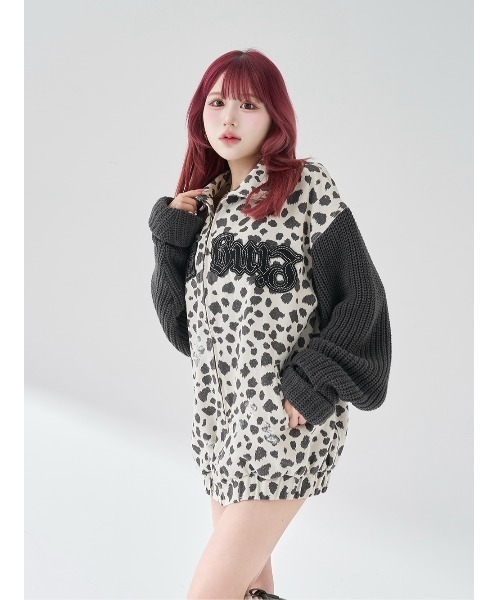 ダーリッチ アームニットアニマルパターンジャケット