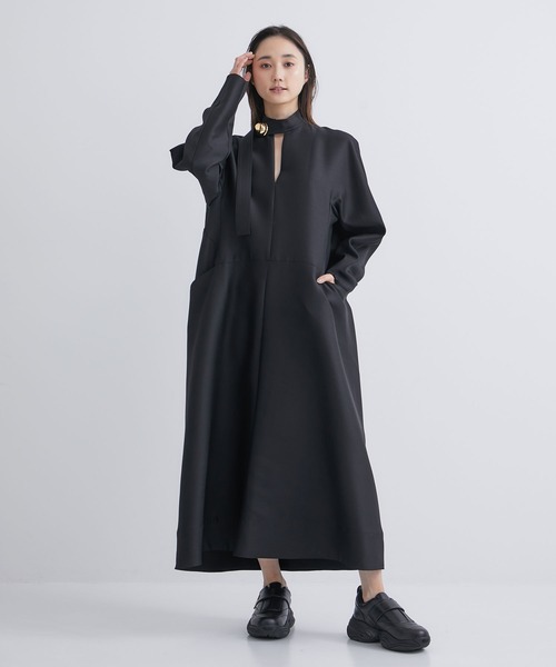 HARUNOBUMURATA（ハルノブムラタ）の「【HARUNOBUMURATA/ハルノブムラタ】ELIANA/ROUND SHAPED VOLUME DRESS/エリアナ/ラウンドシェイプボリュームドレス（ワンピース・レディース・ブラック/ネイビー/チャコールグレー・36/38/34）」の4枚目の写真