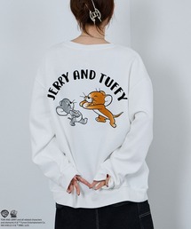 TOM&JERRY フロッキーサガラ刺繍トレーナー