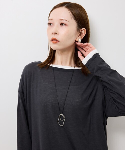 ROPE' PICNIC（ロペピクニック）の「デザインＷオーバルトップスライドコードネックレス（ネックレス・レディース・シルバー/ゴールド・FREE）」の6枚目の写真