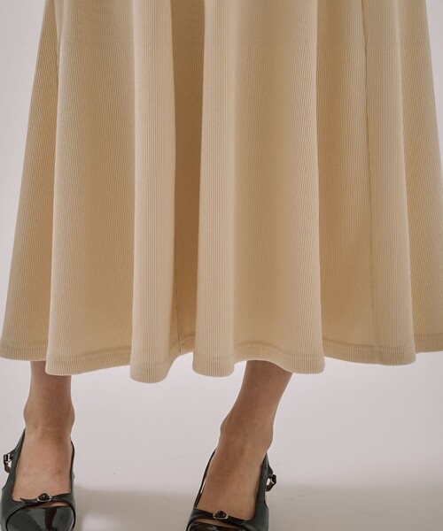 PUBLIC TOKYO(パブリックトウキョウ)の「クリーンリブフレアワンピ(ワンピース・レディース・ホワイト/ブラック・1/2)」の13枚目の写真