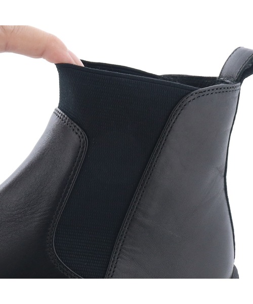 あしながおじさん（アシナガオジサン）の「撥水│サイドゴアブーツ　1610049（ブーツ・レディース・ブラック/ダークブラウン・23cm/23.5cm/24cm/24.5cm/22.5cm）」の4枚目の写真