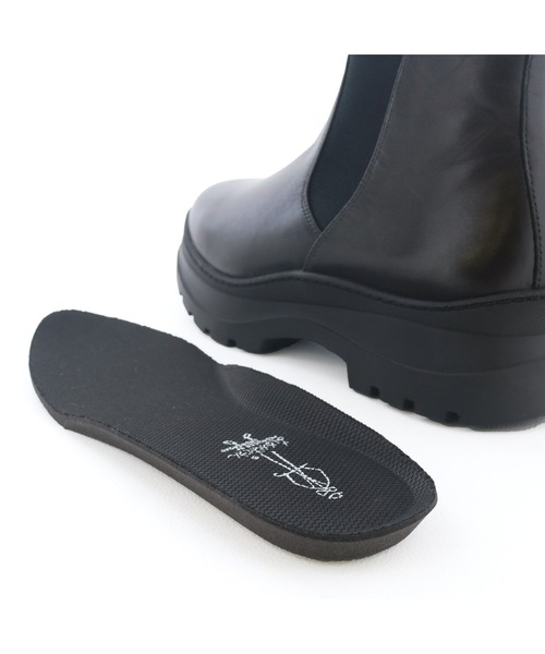 あしながおじさん（アシナガオジサン）の「撥水│サイドゴアブーツ　1610049（ブーツ・レディース・ブラック/ダークブラウン・23cm/23.5cm/24cm/24.5cm/22.5cm）」の6枚目の写真