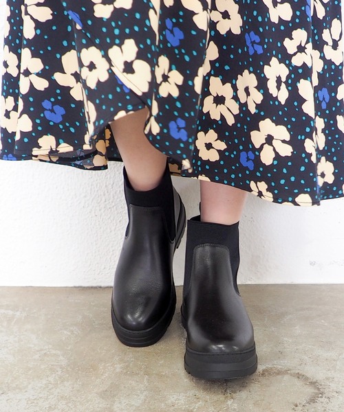 あしながおじさん（アシナガオジサン）の「撥水│サイドゴアブーツ　1610049（ブーツ・レディース・ブラック/ダークブラウン・23cm/23.5cm/24cm/24.5cm/22.5cm）」の19枚目の写真