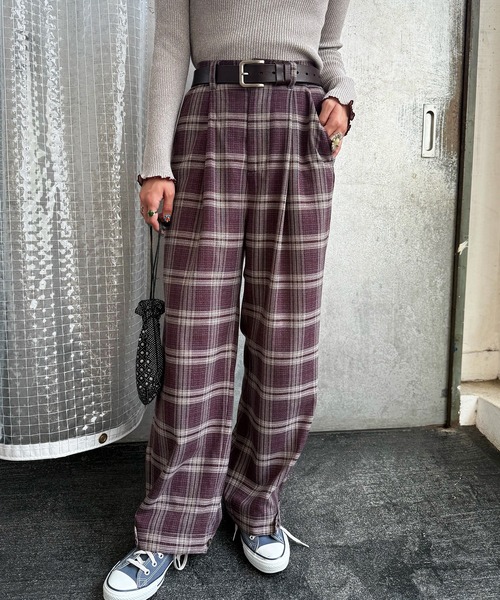 DOUBLE NAME（ダブルネーム）の「裾ボタンゆるパンツ（その他パンツ・レディース・パープル系その他/ベージュ系その他/ブラック・FREE）」の5枚目の写真