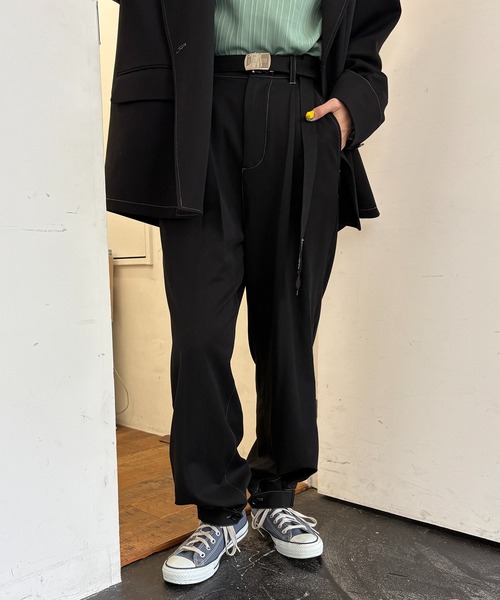 DOUBLE NAME（ダブルネーム）の「裾ボタンゆるパンツ（その他パンツ・レディース・パープル系その他/ベージュ系その他/ブラック・FREE）」の14枚目の写真