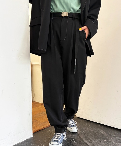 DOUBLE NAME（ダブルネーム）の「裾ボタンゆるパンツ（その他パンツ・レディース・パープル系その他/ベージュ系その他/ブラック・FREE）」の15枚目の写真