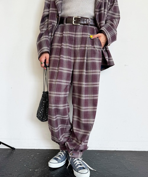 DOUBLE NAME（ダブルネーム）の「裾ボタンゆるパンツ（その他パンツ・レディース・パープル系その他/ベージュ系その他/ブラック・FREE）」の7枚目の写真