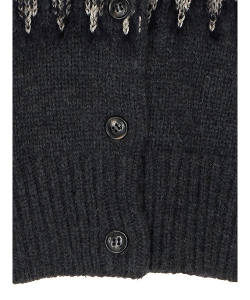 Ameri（アメリ）の「UND 2WAY LADY NORDIC KNIT CARDIGAN（カーディガン/ボレロ・レディース・グリーン/アイボリー/スミクロ・FREE）」の21枚目の写真