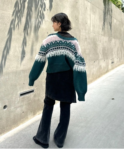 UND 2WAY LADY NORDIC KNIT CARDIGAN（カーディガン/ボレロ）｜Ameri
