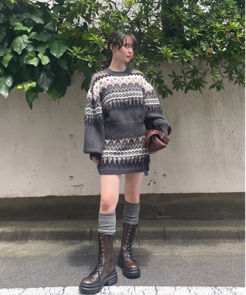 UND 2WAY LADY NORDIC KNIT CARDIGAN（カーディガン/ボレロ）｜Ameri