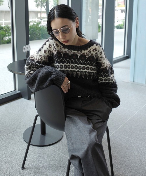 UND 2WAY LADY NORDIC KNIT CARDIGAN（カーディガン/ボレロ）｜Ameri