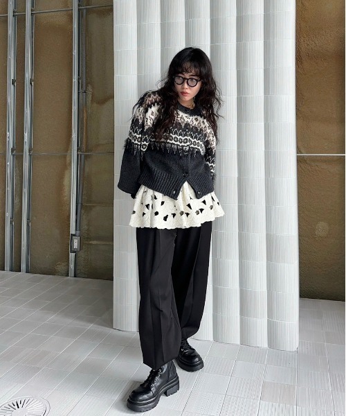 UND 2WAY LADY NORDIC KNIT CARDIGAN（カーディガン/ボレロ）｜Ameri