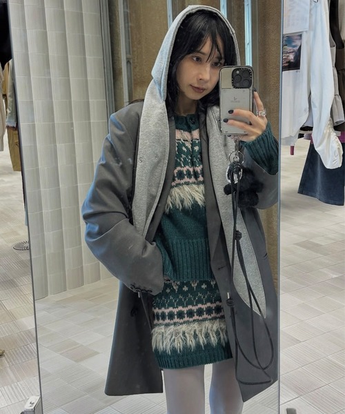 UND 2WAY LADY NORDIC KNIT CARDIGAN（カーディガン/ボレロ）｜Ameri