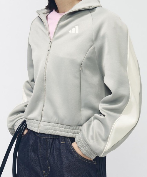 adidas(アディダス)の「アディダス adidas スタジアム トラックトップ(ジャージ・レディース・ブラック/グレー/オフホワイト・S/M/L/XL)」の3枚目の写真