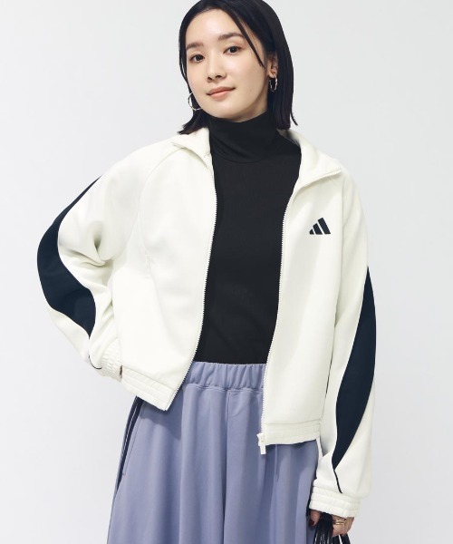 adidas(アディダス)の「アディダス adidas スタジアム トラックトップ(ジャージ・レディース・ブラック/グレー/オフホワイト・S/M/L/XL)」の5枚目の写真