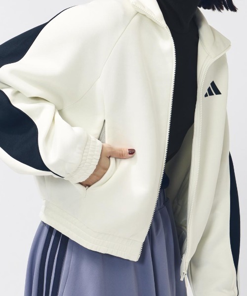 adidas(アディダス)の「アディダス adidas スタジアム トラックトップ(ジャージ・レディース・ブラック/グレー/オフホワイト・S/M/L/XL)」の9枚目の写真