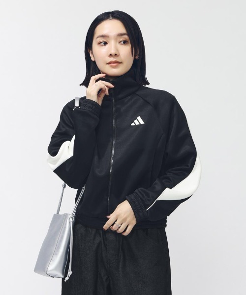 adidas(アディダス)の「アディダス adidas スタジアム トラックトップ(ジャージ・レディース・ブラック/グレー/オフホワイト・S/M/L/XL)」の13枚目の写真