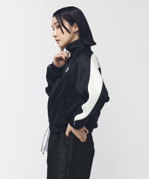 adidas(アディダス)の「アディダス adidas スタジアム トラックトップ(ジャージ・レディース・ブラック/グレー/オフホワイト・S/M/L/XL)」の14枚目の写真