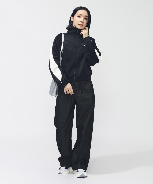 adidas(アディダス)の「アディダス adidas スタジアム トラックトップ(ジャージ・レディース・ブラック/グレー/オフホワイト・S/M/L/XL)」の16枚目の写真