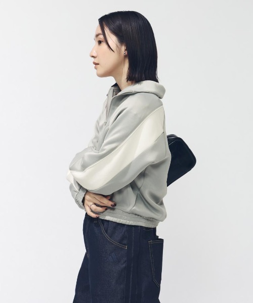 adidas(アディダス)の「アディダス adidas スタジアム トラックトップ(ジャージ・レディース・ブラック/グレー/オフホワイト・S/M/L/XL)」の20枚目の写真
