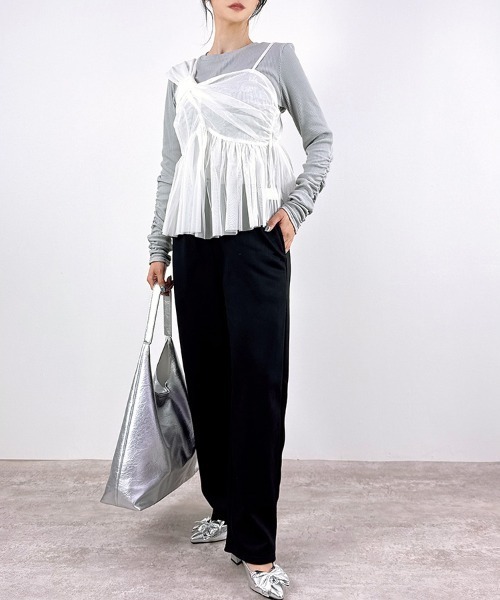 CLOTHY(クロシィ)の「【あったか裏ボアシリーズ】裏ボアスウェットバレルパンツ(スウェットパンツ・レディース・チャコールグレー/グレー/ブラック/ライトグレー・MEDIUM/LARGE)」の10枚目の写真