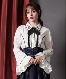 axes femme | クロスローズ刺繍ブラウス(シャツ/ブラウス)