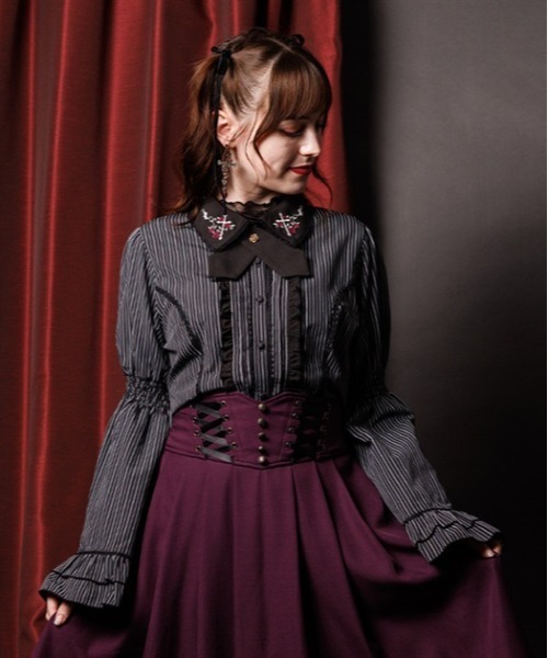 クロスローズ刺繍ブラウス（シャツ/ブラウス）｜axes femme