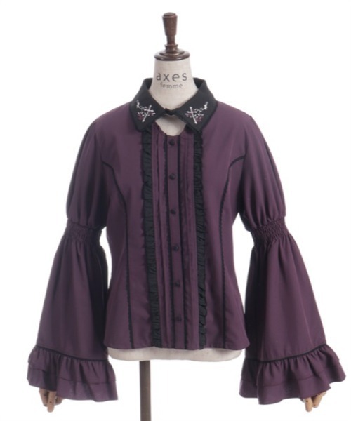 クロスローズ刺繍ブラウス（シャツ/ブラウス）｜axes femme