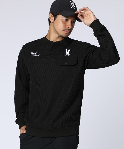 セール】[GOLF]モダングラフィック ヘンリーネックニットジャージ（T