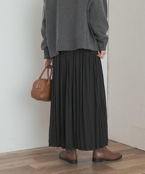 URBAN RESEARCH DOORS（アーバンリサーチドアーズ）の「ランダムプリーツスカート（スカート・レディース・ボルドー/ベージュ系その他/ブラック・MEDIUM）」の20枚目の写真