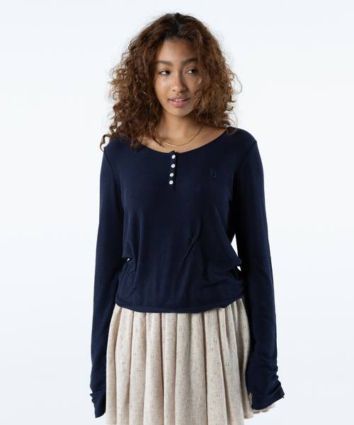 JOINT WORKS(ジョイントワークス)の「irojikake/イロジカケ EVERYDAY EVERYWHERE TOPS(Tシャツ/カットソー・レディース・ネイビー/グレー・SMALL)」の1枚目の写真