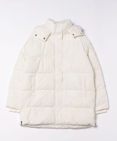 Desigual（デシグアル）の「フロッキーロゴ 取り外しフード ロング中綿ジャケット ブラック ホワイト（ダウンジャケット/コート・レディース・ホワイト/ブラック・XS/S/M/L/XL）」の15枚目の写真